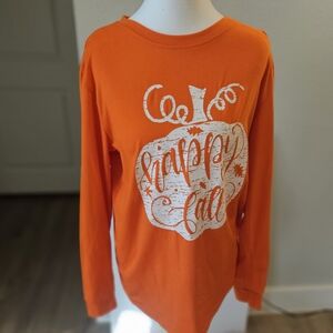 Orange Ladies Pumpkin Shirt--Never Worn